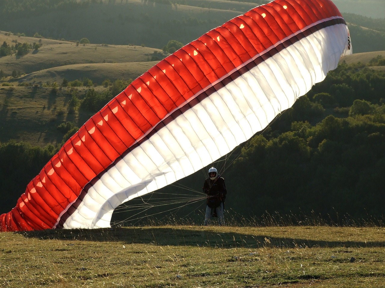 parachute, paragliding, extreme sport